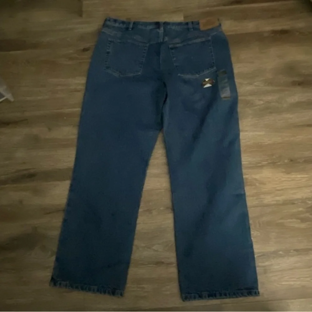 RedHead Jeans Mens Size 42X32 Flannel Lined Blue New‎ Button Fly Zip